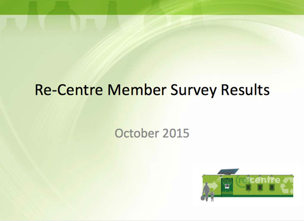 Re-Centre member survey results - pilot projet to improve recycling of beverage containers